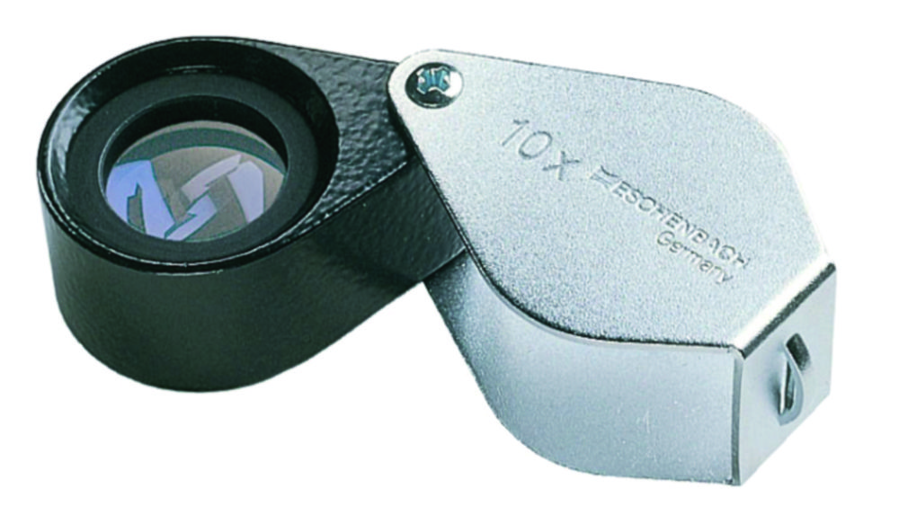 Precision folding magnifiers, metal | Lens mm: diam. 15