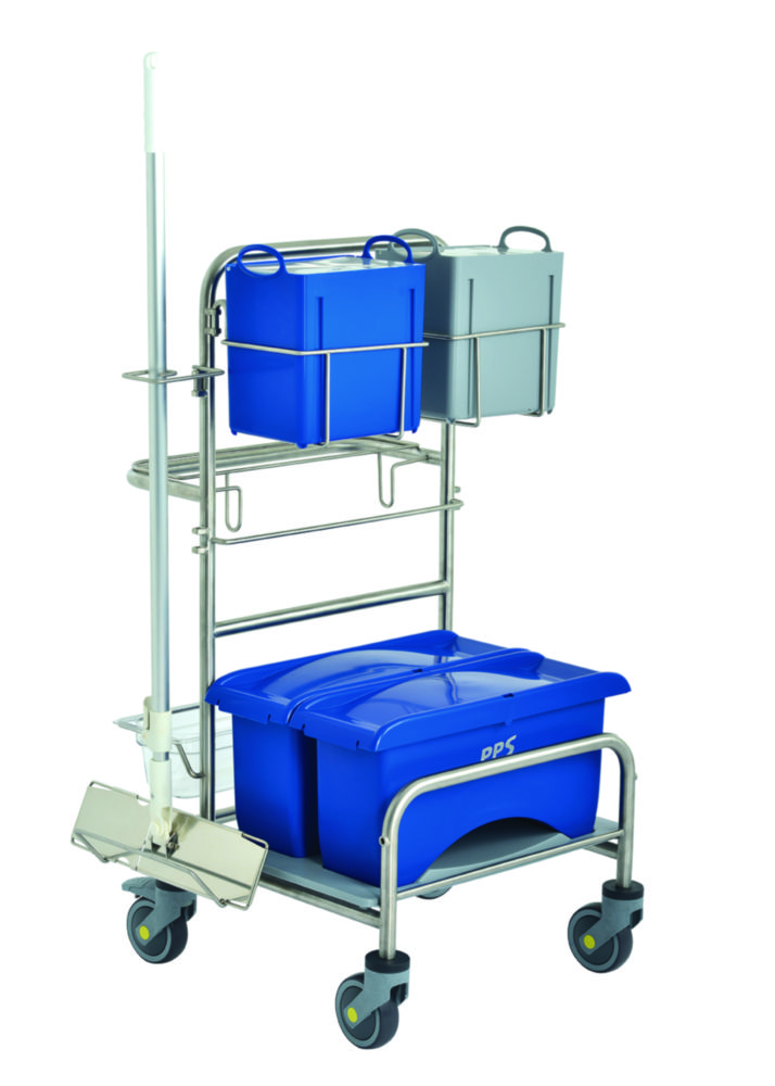 Cleaning trolleys Clino® CR4 EM-CR, stainless steel | Type: Clino® CR4 EM-CR