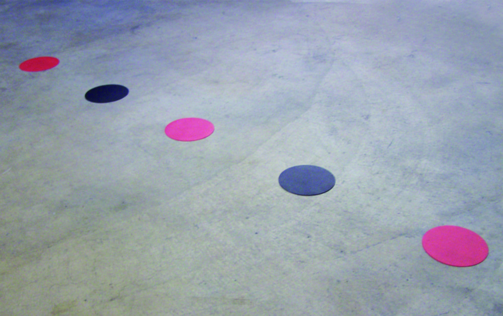 Floor markings DuraStripe® Supreme V, Circles | Colour: Red