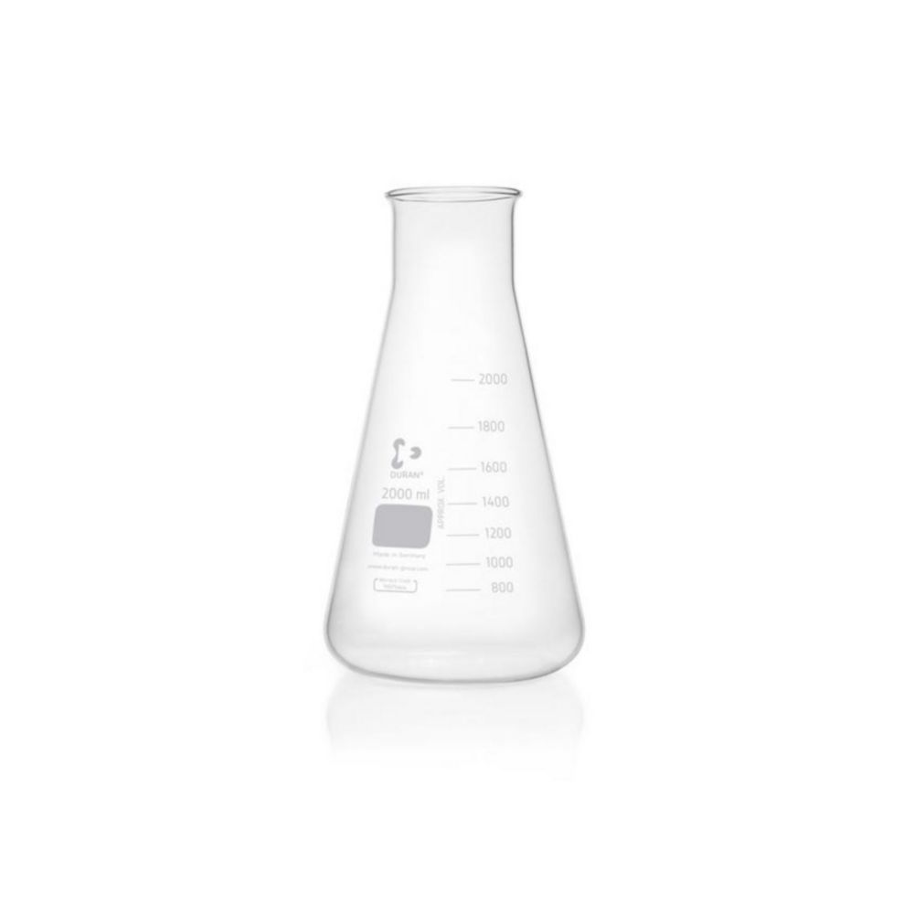 Erlenmeyer flasks, DURAN®, wide neck | Nominal capacity: 2000 ml