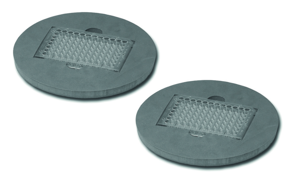 Foam inserts for shaker platform for vortexers Vortex-Genie® | Description: Foam inserts for 1 microtitre plate
