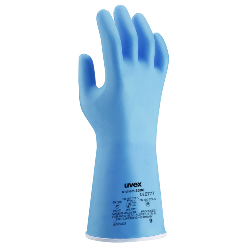Chemikalienschutzhandschuh uvex u-chem 3300, NBR | Handschuhgröße: 8