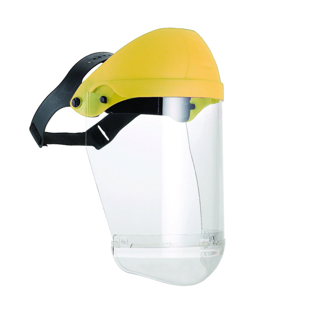 LLG-Protective Visor with chin protection | Description: LLG-Face visor with chin protection, clear PC shield, elastic headband