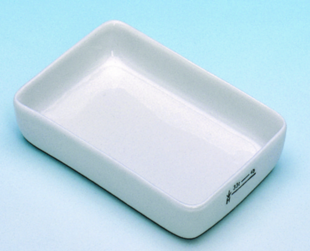 Incinerating dishes, porcelain, rectangular | Nominal capacity: 20 ml