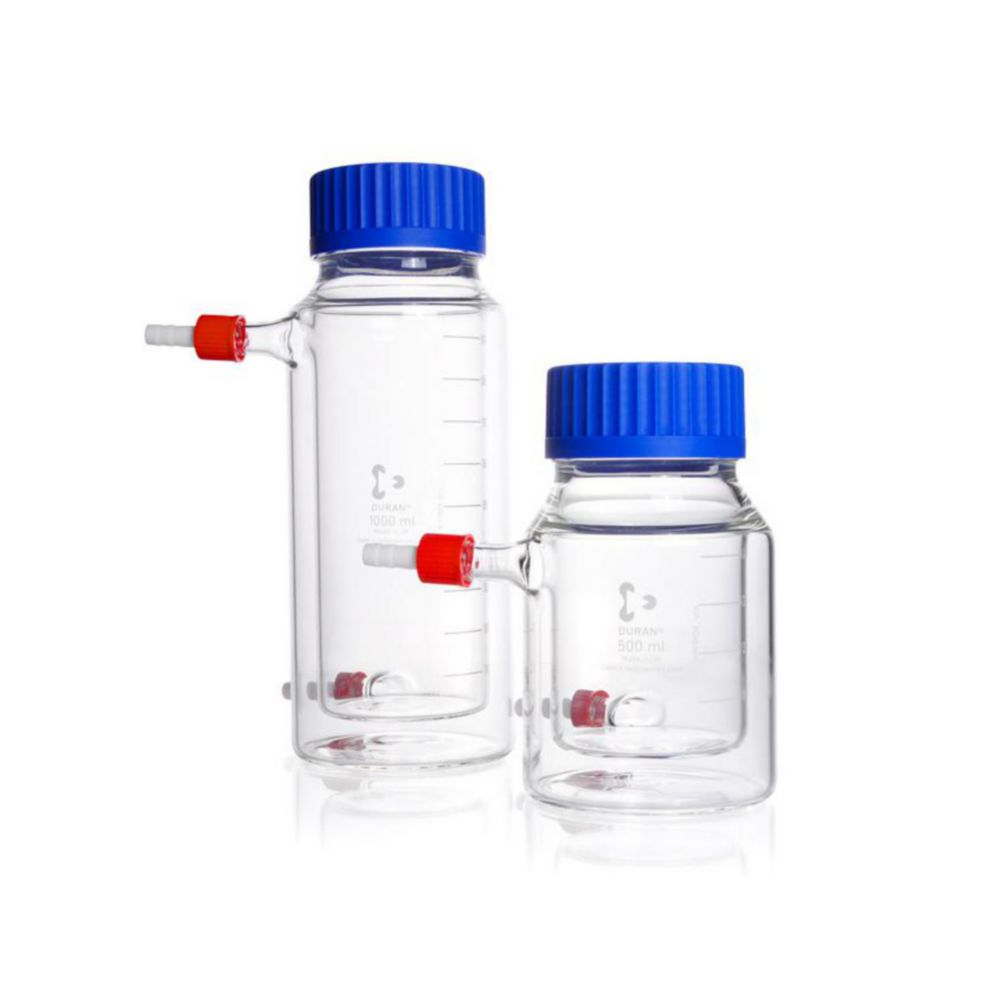 Doppelwandige Weithalslaborflaschen, GLS 80®, DURAN®, mit Schraubverschluss | Nennvolumen: 500 ml