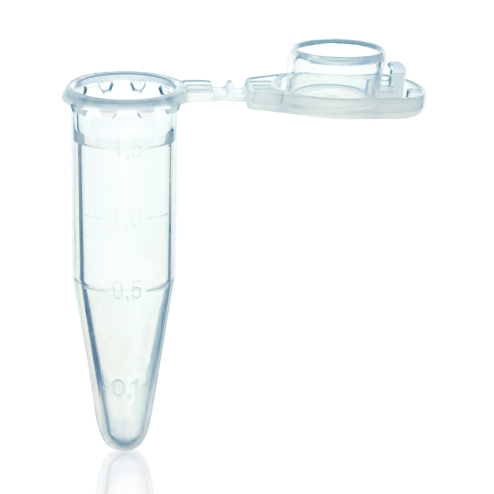 Microcentrifuge tubes, PP, with lid locking
