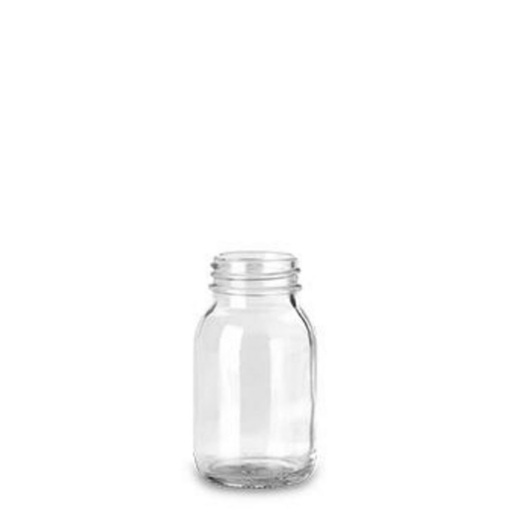 Wide-mouth bottles without closure, soda-lime glass | Nominal capacity: 125 ml