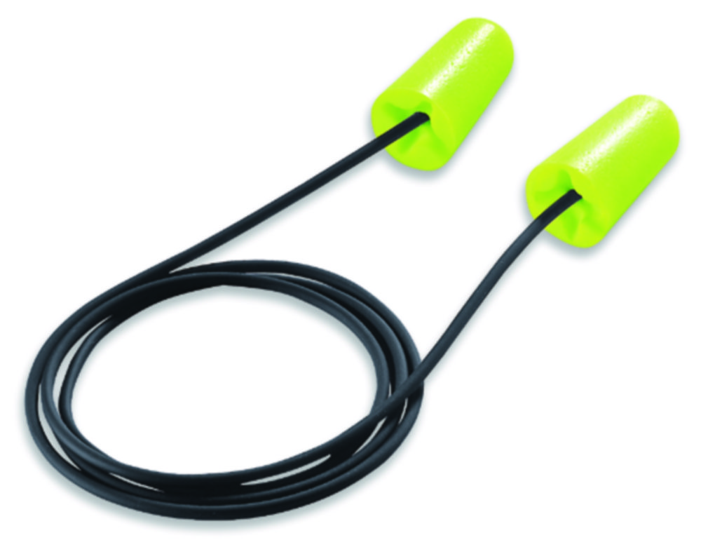Earplugs, x-fit | Description: with cord, lime