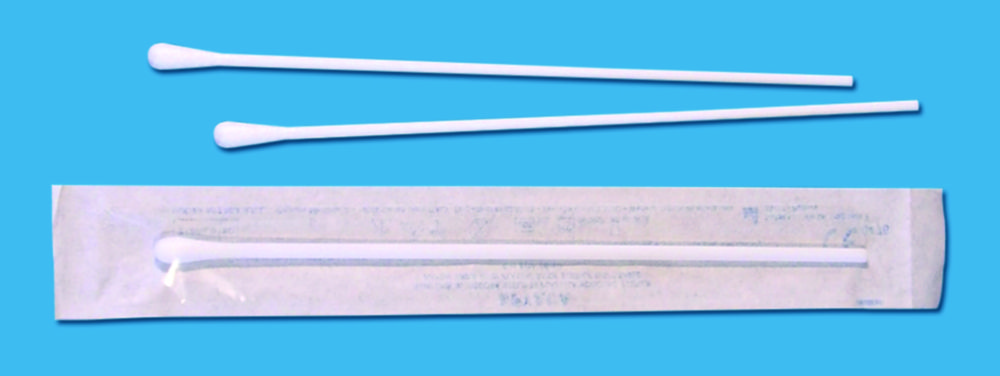 LLG-Abstrichtupfer, steril | Beschreibung: mit Rayon-Kopf und Plastik-Stab, einzeln verpackt