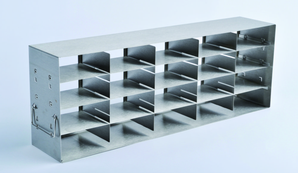 Racks für Tiefkühllagergeräte, HERAfreeze HFU-T Serie | Beschreibung: Rack mit Gleitschienen für 2" Boxen