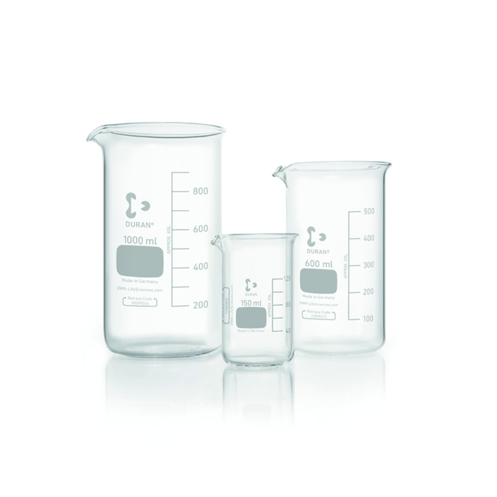 Beakers glass, DURAN®, tall form | Nominal capacity: 400 ml