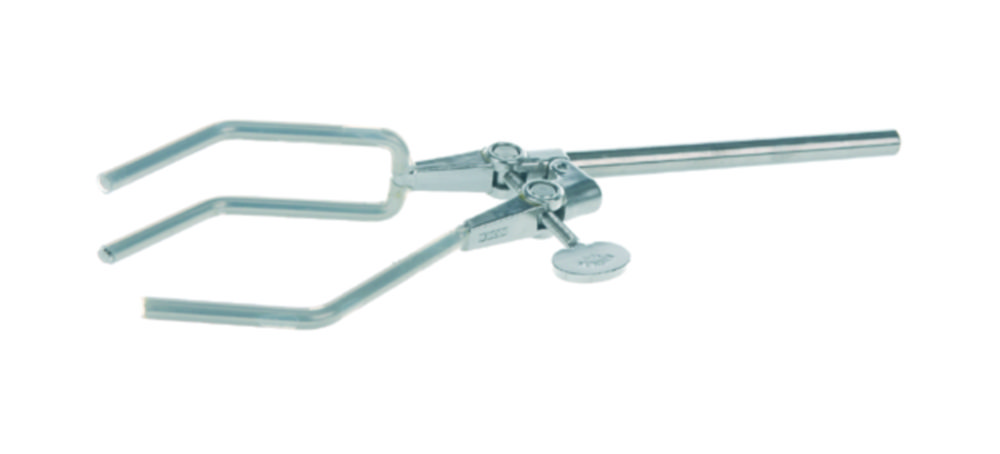 Retort clamp, 18/10 stainless steel | Clamping range: 0 ... 120 mm