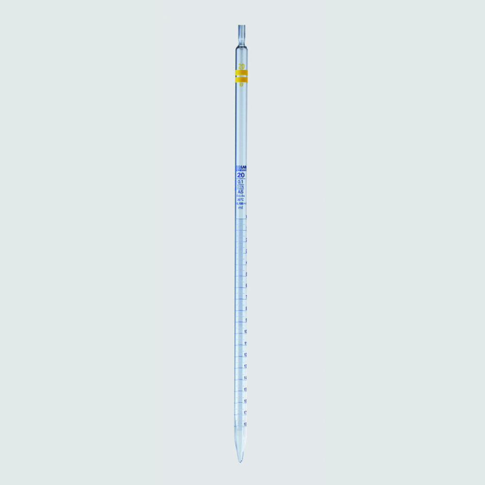 Graduated pipettes, soda glass, class AS, type 3 | Nominal capacity: 1 ml