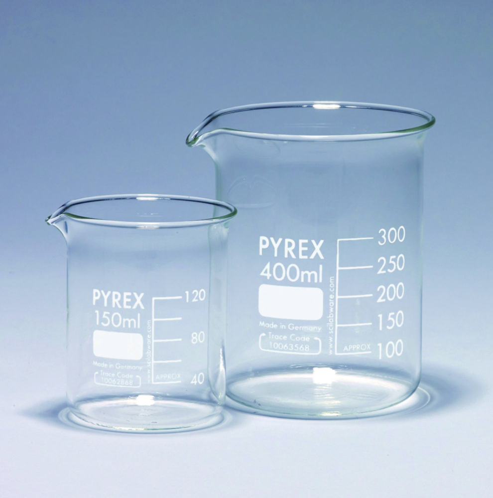 Beakers glass, Pyrex®, low form | Nominal capacity: 600 ml