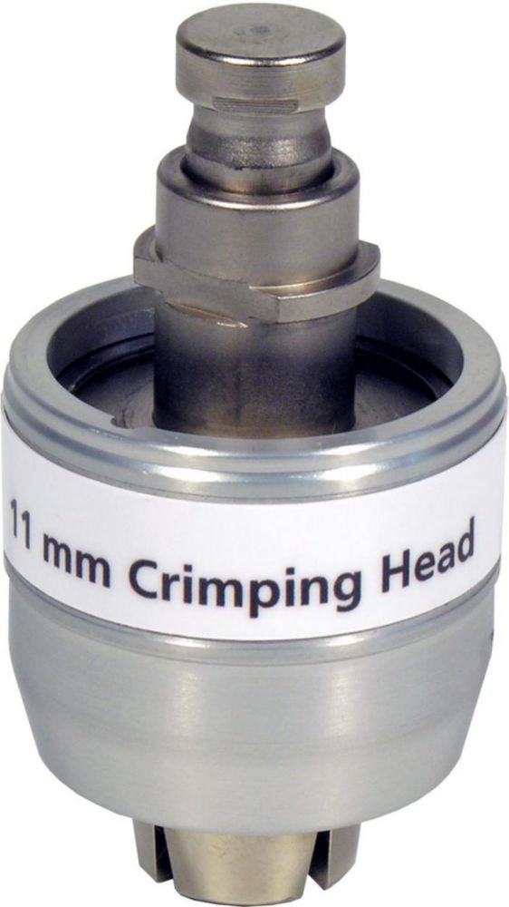 High performance crimping tool, electronic | Description: Crimping head for 11 mm crimp caps