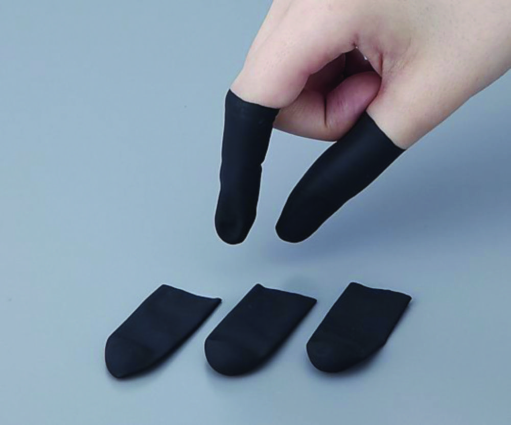 Conductive Finger cots ASPURE, anti-static, latex | Size: S