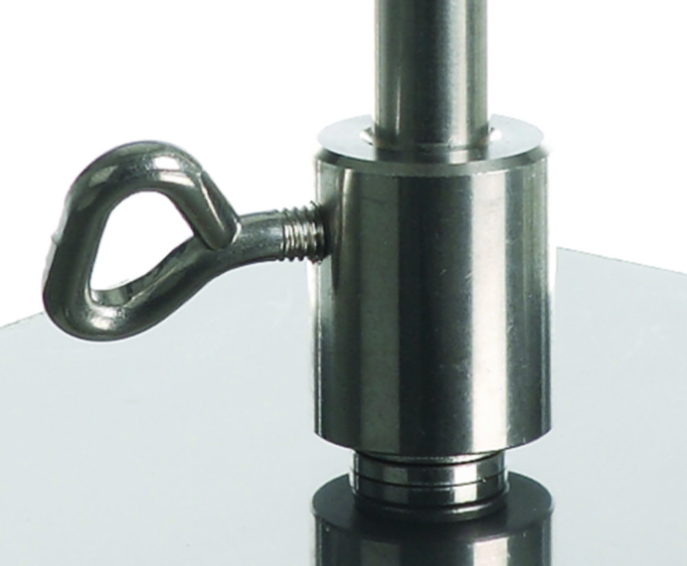 Retort stand base coupling / rod adapter | Material: 18/10 steel
