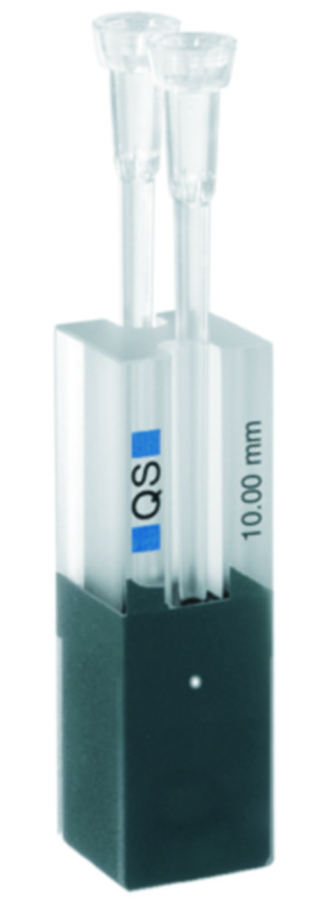 Ultra micro cells for absorption measurement, UV-range, quartz glass High Performance