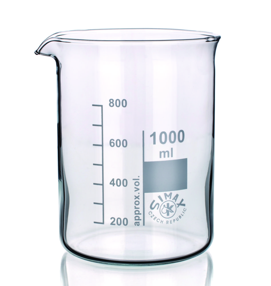 Beakers, Borosilicate glass 3.3, low form | Nominal capacity: 3000 ml