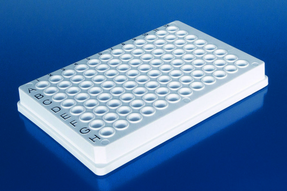 96-well PCR-Platten, PP, ganzer Rahmen | Anzahl Wells: 96