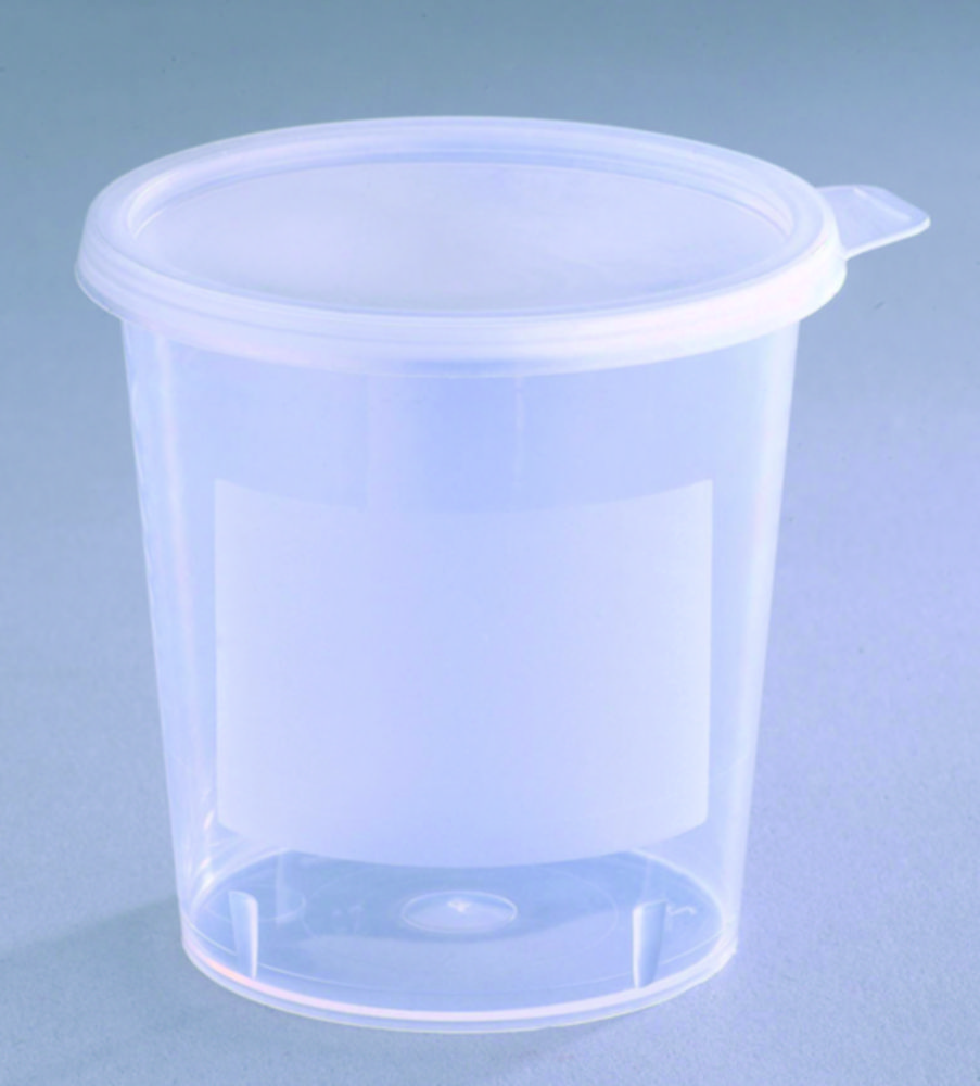 Jars, conical, with snap lid, PP | Nominal capacity: 400 ml