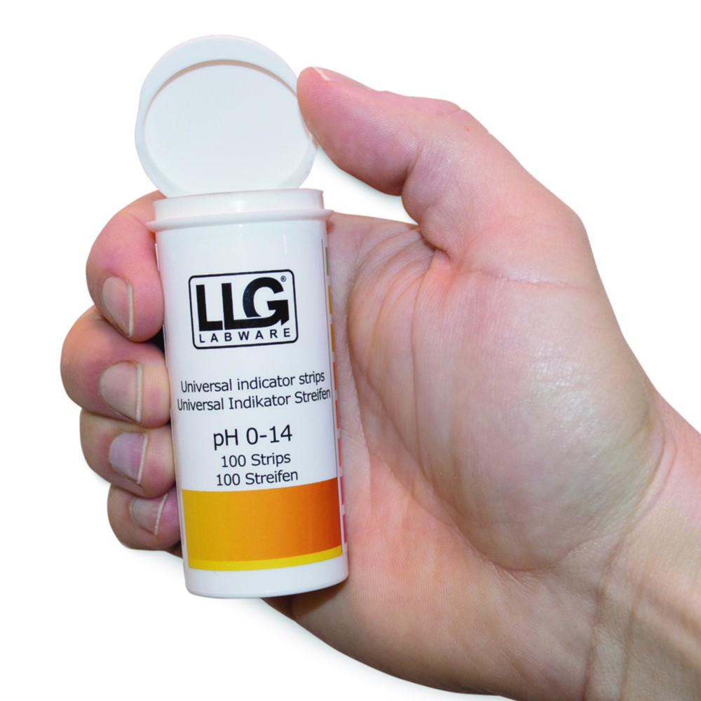 LLG-Universal Indikatorstäbchen "Premium", in Schnappdeckeldose | Bereich pH: 0 ... 14