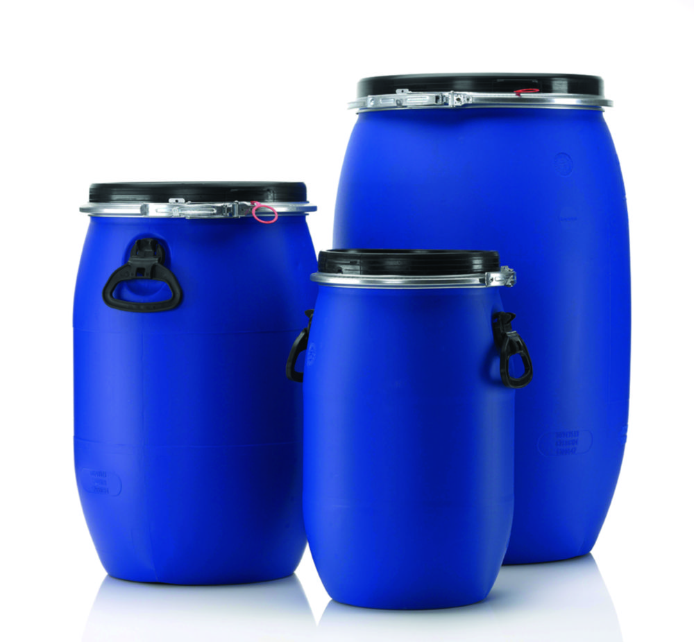Barrels,PE-LD,with standard lid and clamping ring