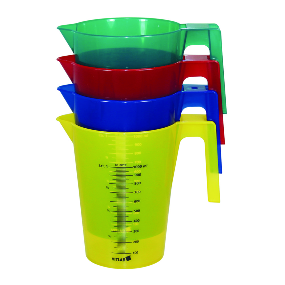 Graduated jugs, PP, coloured | Nominal capacity: 1000 ml