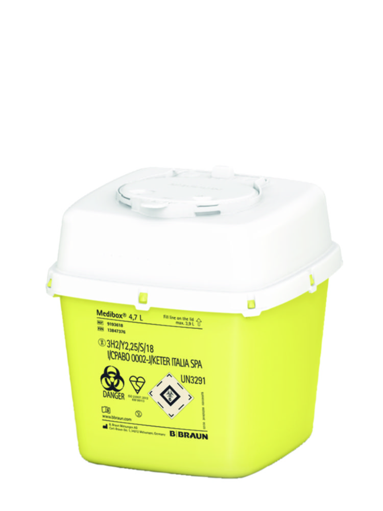 Needles and waste containers Medibox® | Capacity litres: 0,8