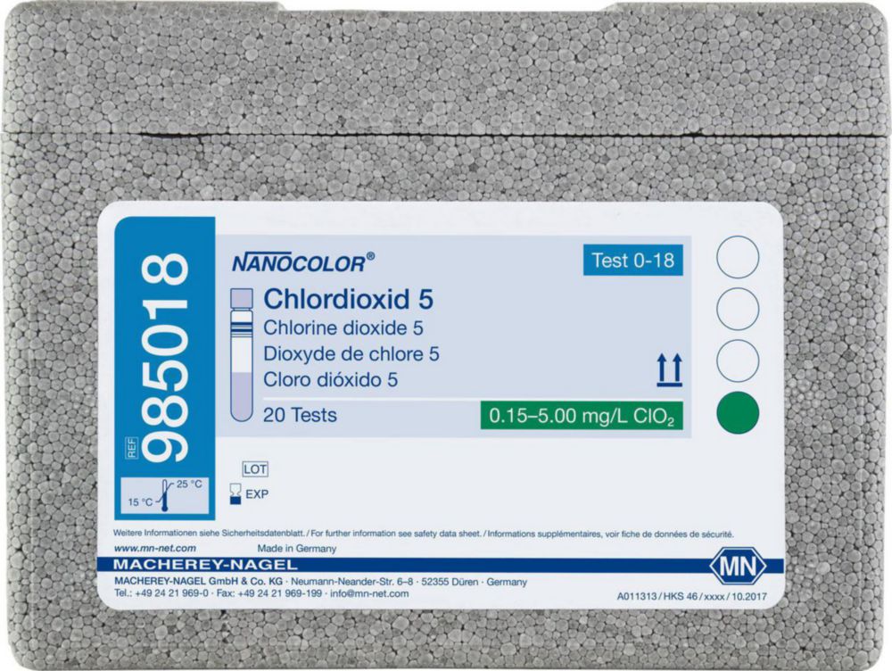 Tube tests NANOCOLOR® Part 1 | Description : Chlorine dioxide 5