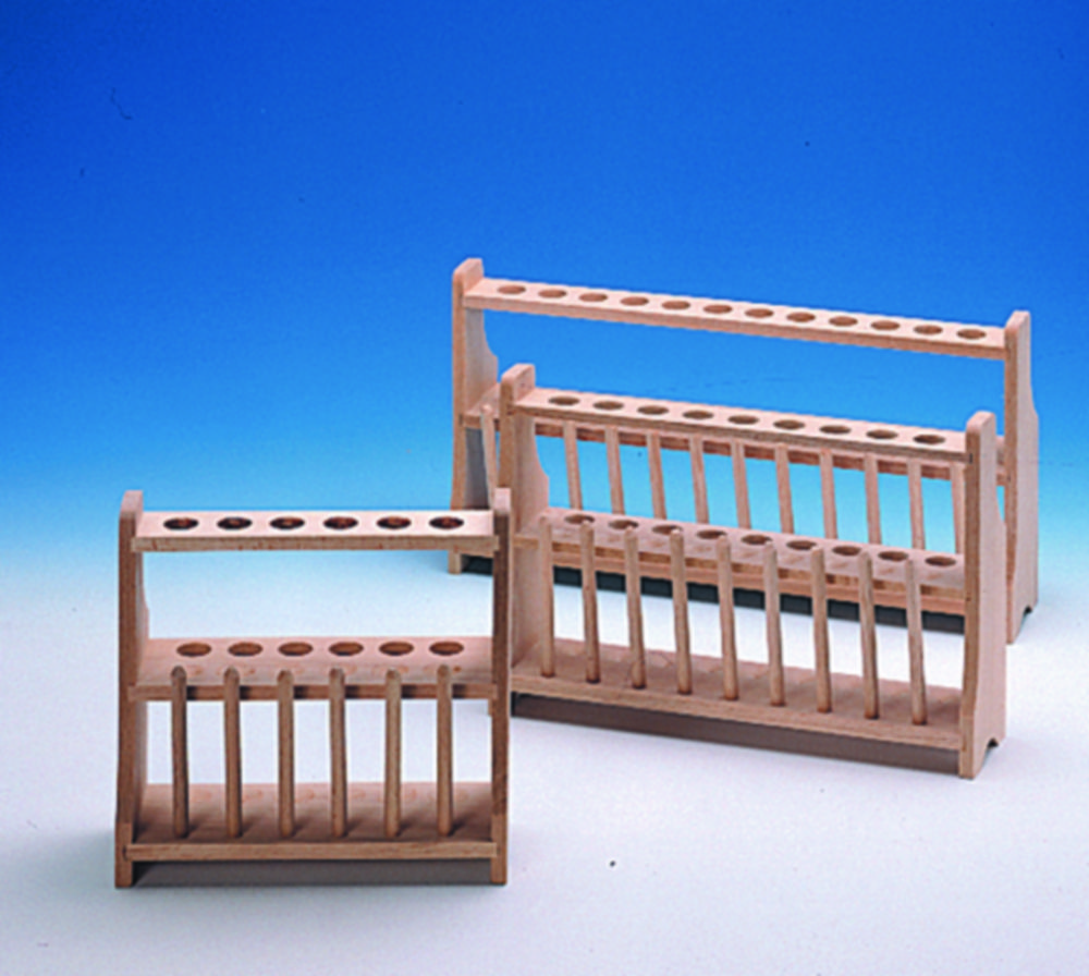 Test tube stands, wood