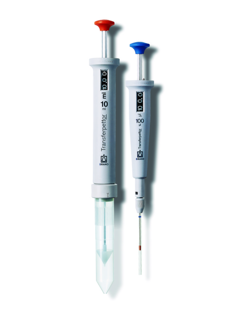 Single channel pipettes, Transferpettor digital, with glass capillaries