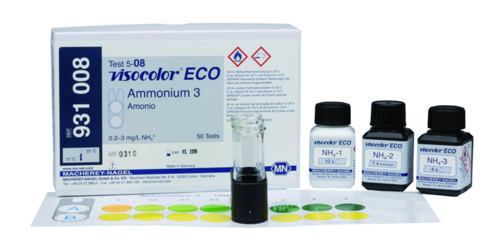 Test kits, VISOCOLOR®ECO for water analysis | Type: Ammonium 3