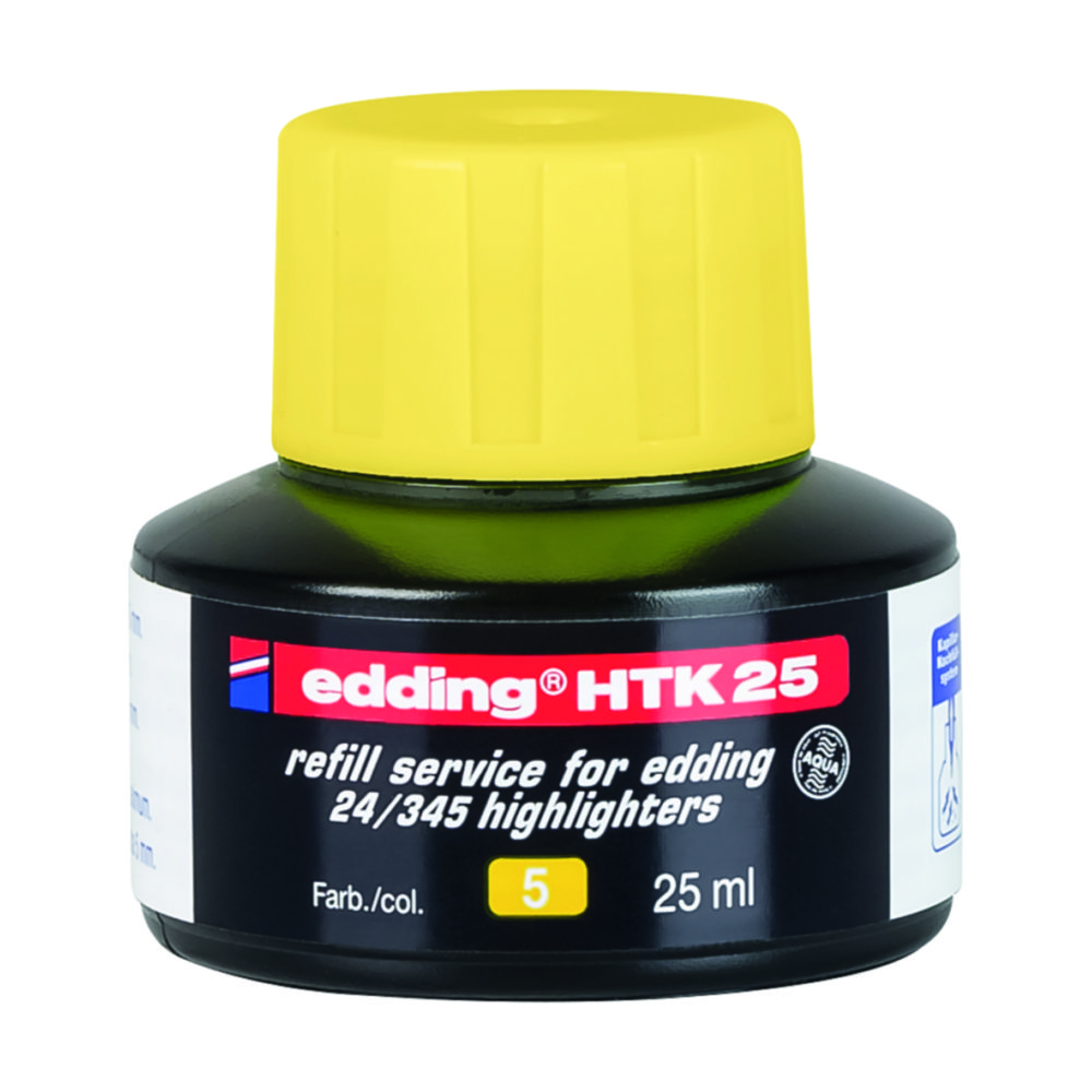 Nachfülltinte Textmarker, edding HTK 25 | Farbe: gelb