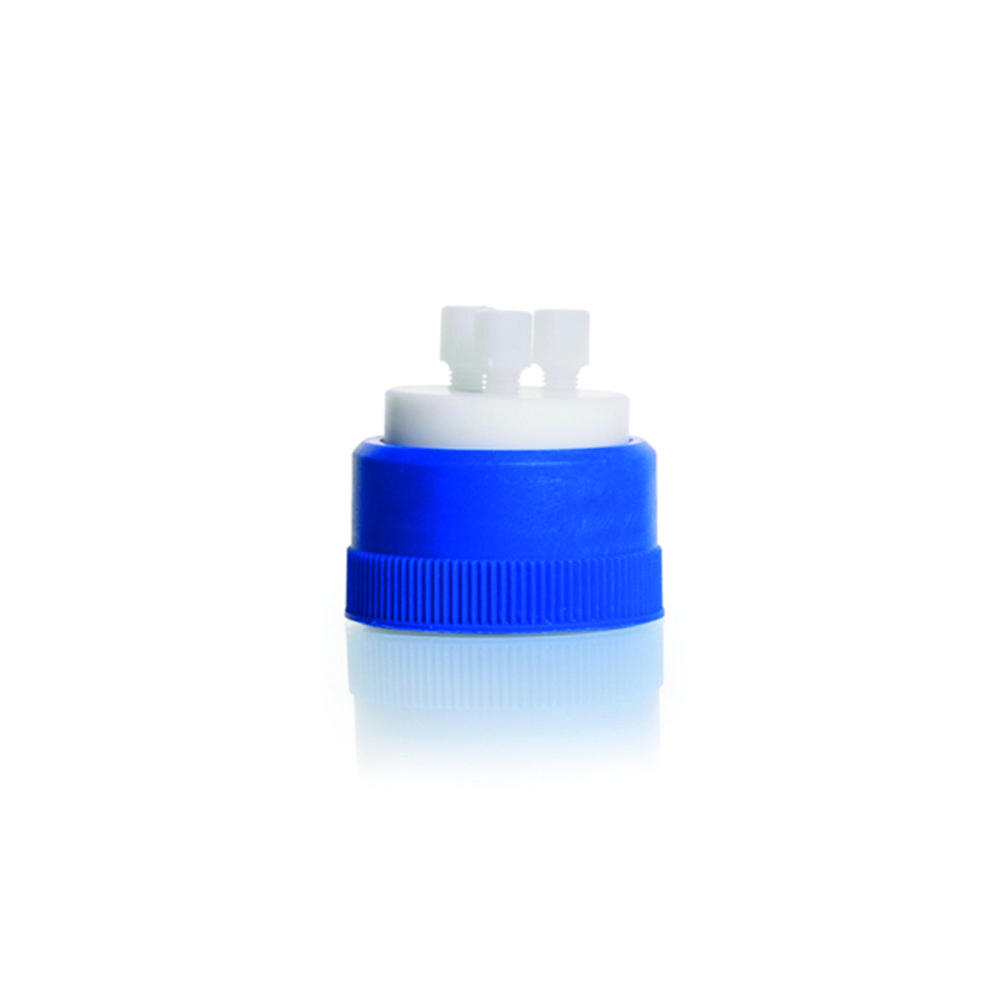 Zubehör für HPLC-Reservoir-Flaschen DURAN®, Borosilikatglas 3.3., mit konischem Boden | Typ: Schraubverschlüsse HPLC, GL 45, 3 Ports