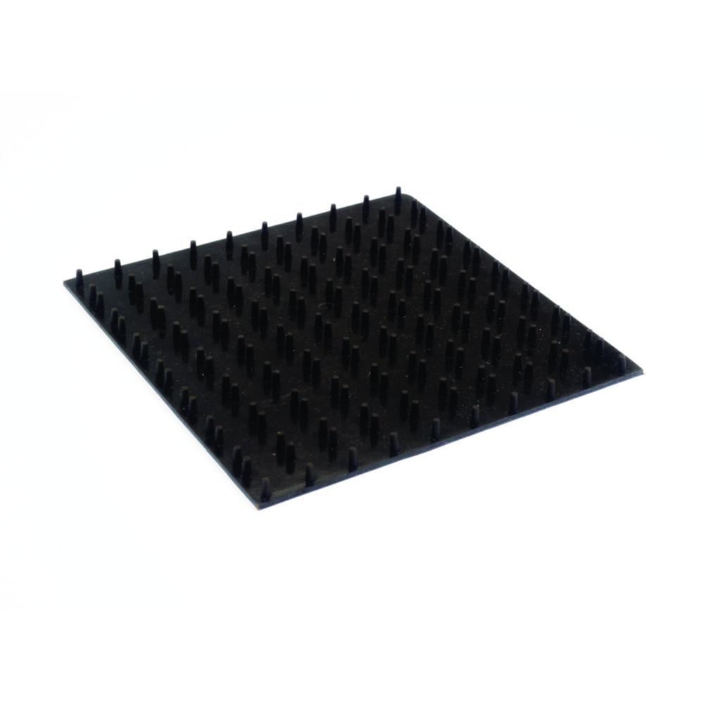 Accessories for orbital platform shaker Belly Button® | Description: Black non-skid mat (approx. 178 x 178 mm), urethane, for tubes
