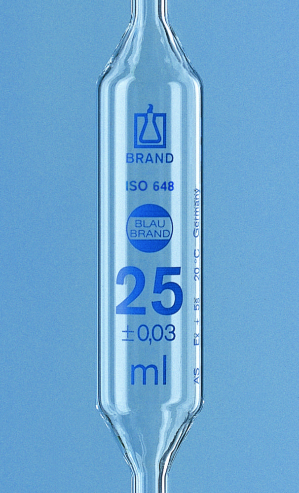 Vollpipetten, AR-Glas®, Klasse AS, 1 Marke, blau graduiert | Nennvolumen: 30 ml