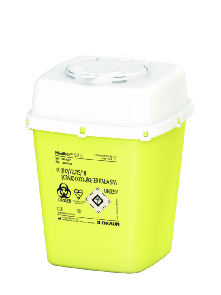 Needles and waste containers Medibox® | Capacity litres: 5,7