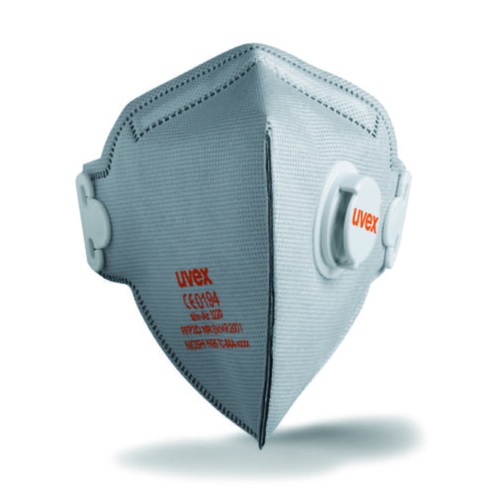 Atemschutzmasken silv-Air c, faltbar, mit Ventil und Aktivkohlefilter