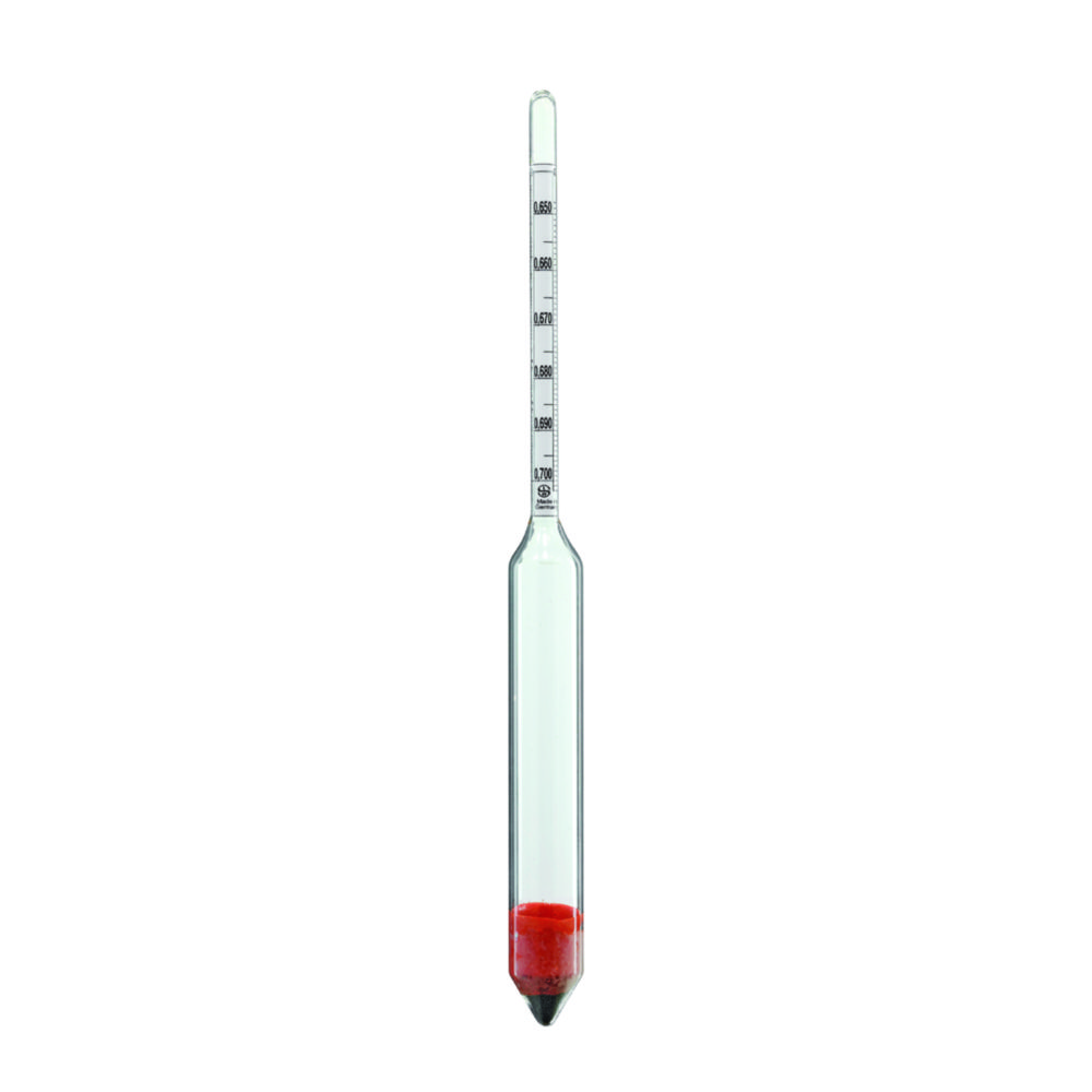 Hydrometers, relative density, without thermometer | Measuring range g/cm3: 1.000 ... 1.250