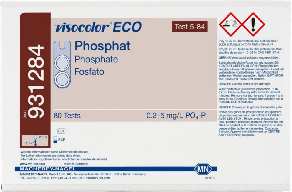 Testkits VISOCOLOR® ECO für Gewässeranalysen, Nachfüllpackung | Typ: Phosphat