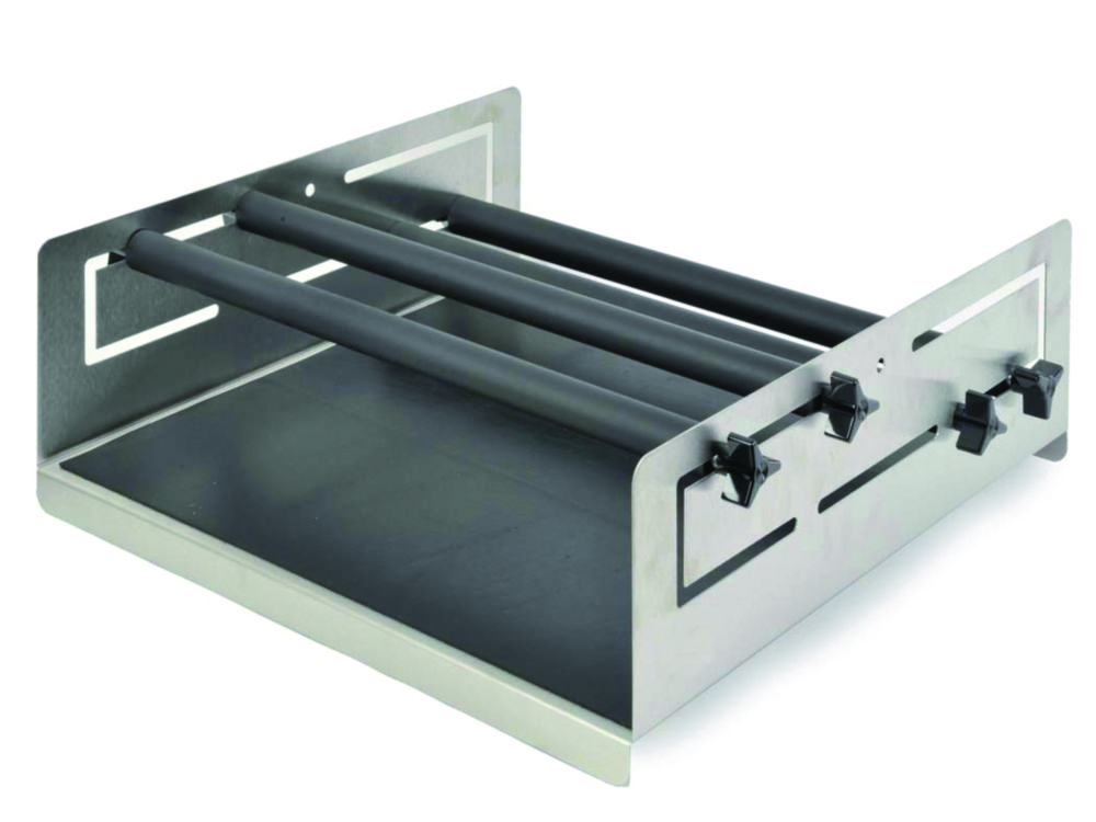 Adjustable platforms, stainless steel | Description: With 4 bars for Analogue/Digital 23 kg Skakers