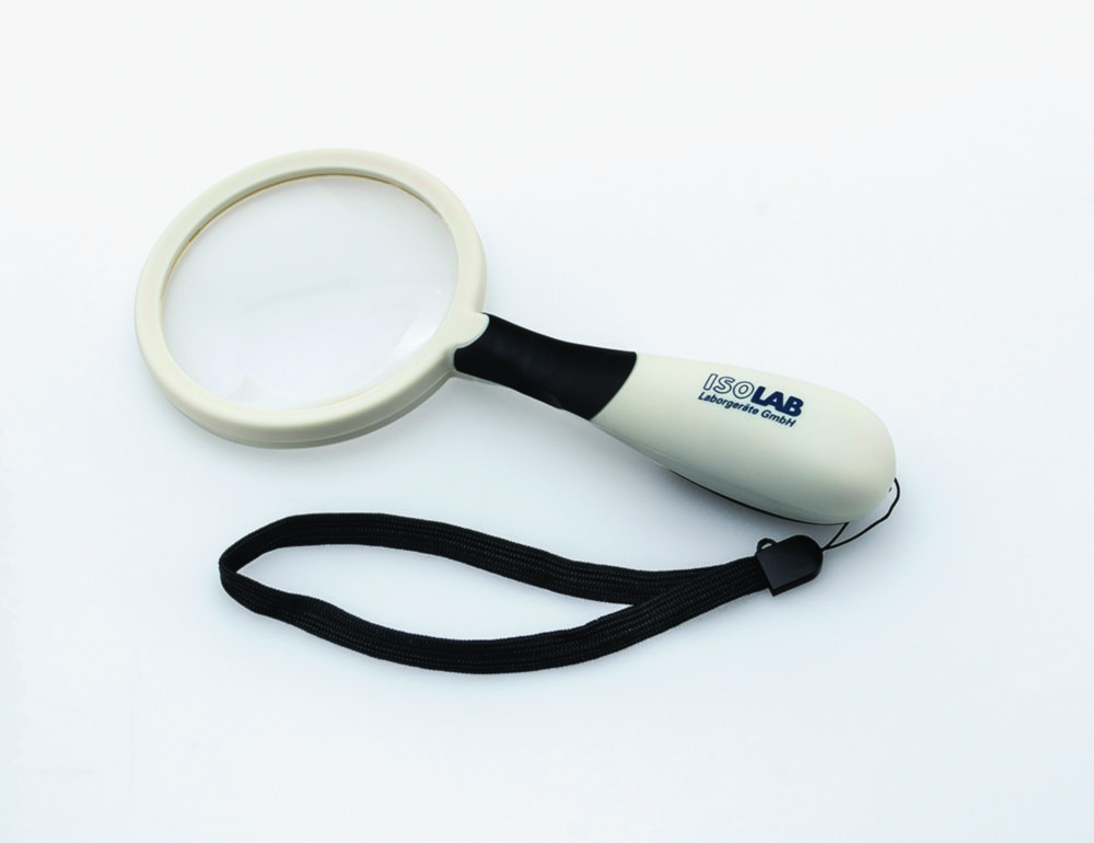 Handheld magnifier with illumination | Description: 3X / 5X magnification