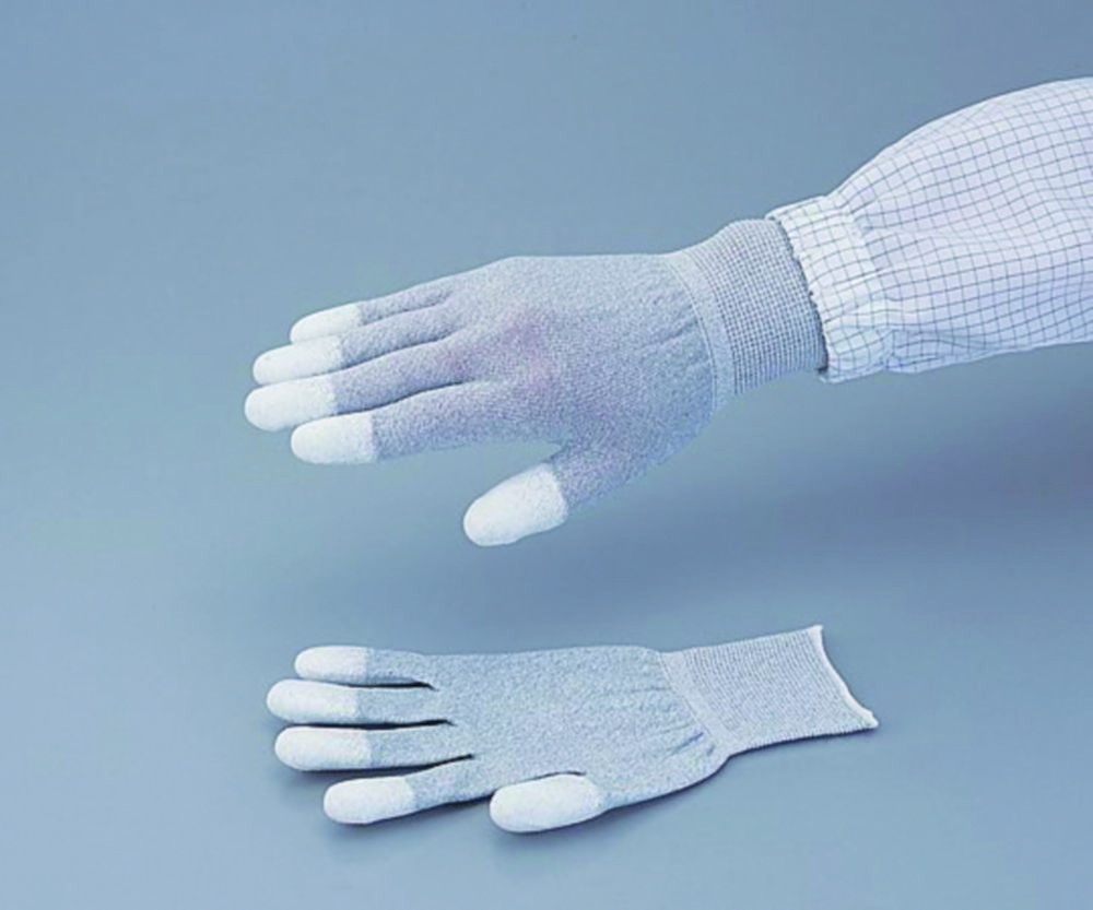 Leitfähige Handschuhe ASPURE antistatisch, grau, Nylon | Größe: XL