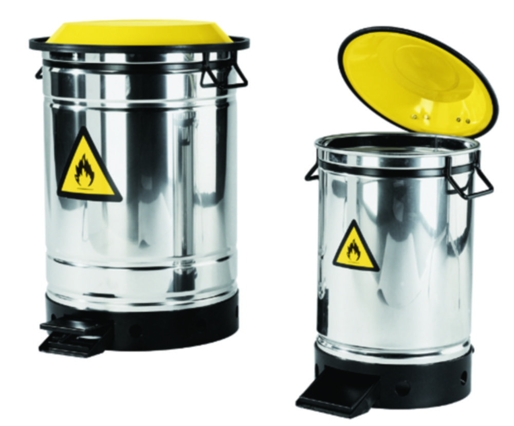 Disposal bin, stainless steel | Capacity litres: 20