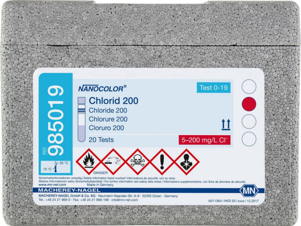 Tube tests NANOCOLOR® Part 1 | Description : Chloride 200