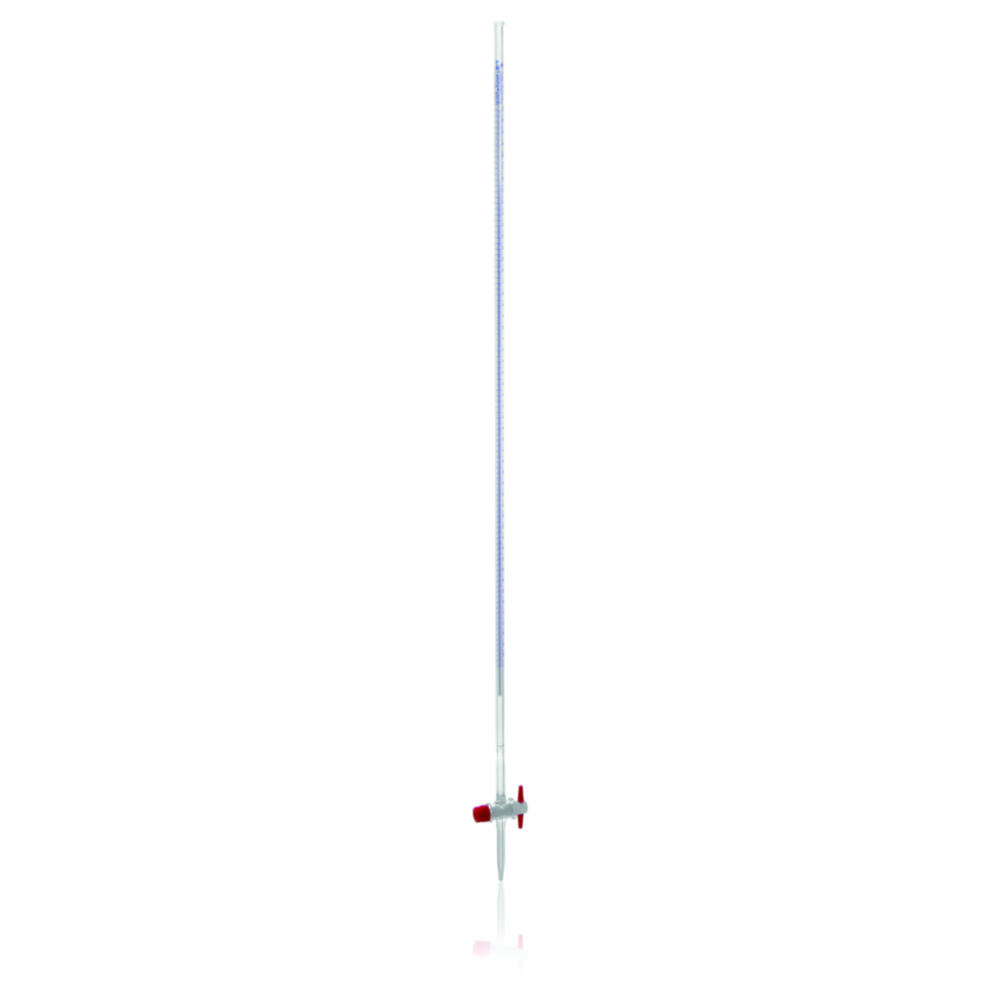 Burette with straight standard ground stopcock, DURAN®, class AS, with PTFE key | Nominal capacity: 10 ml