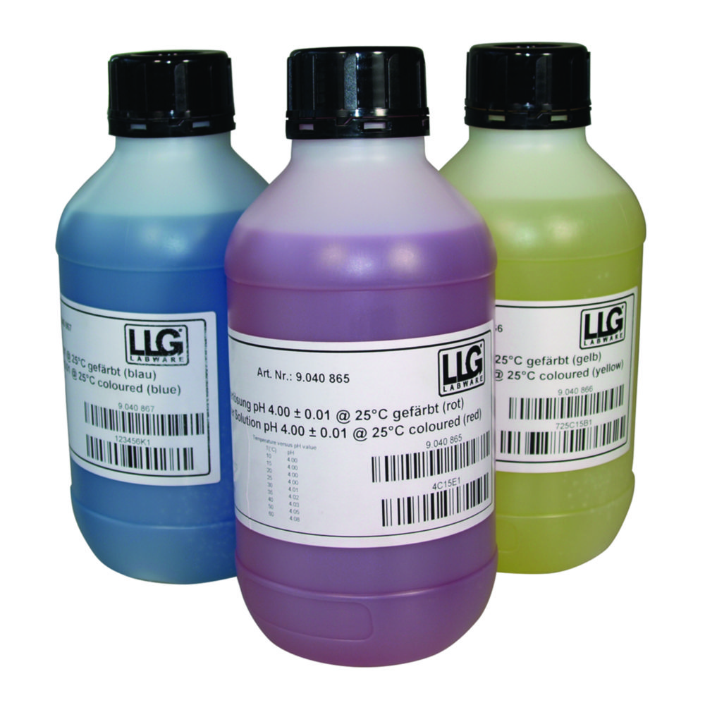 LLG-pH buffer solutions with colour coding