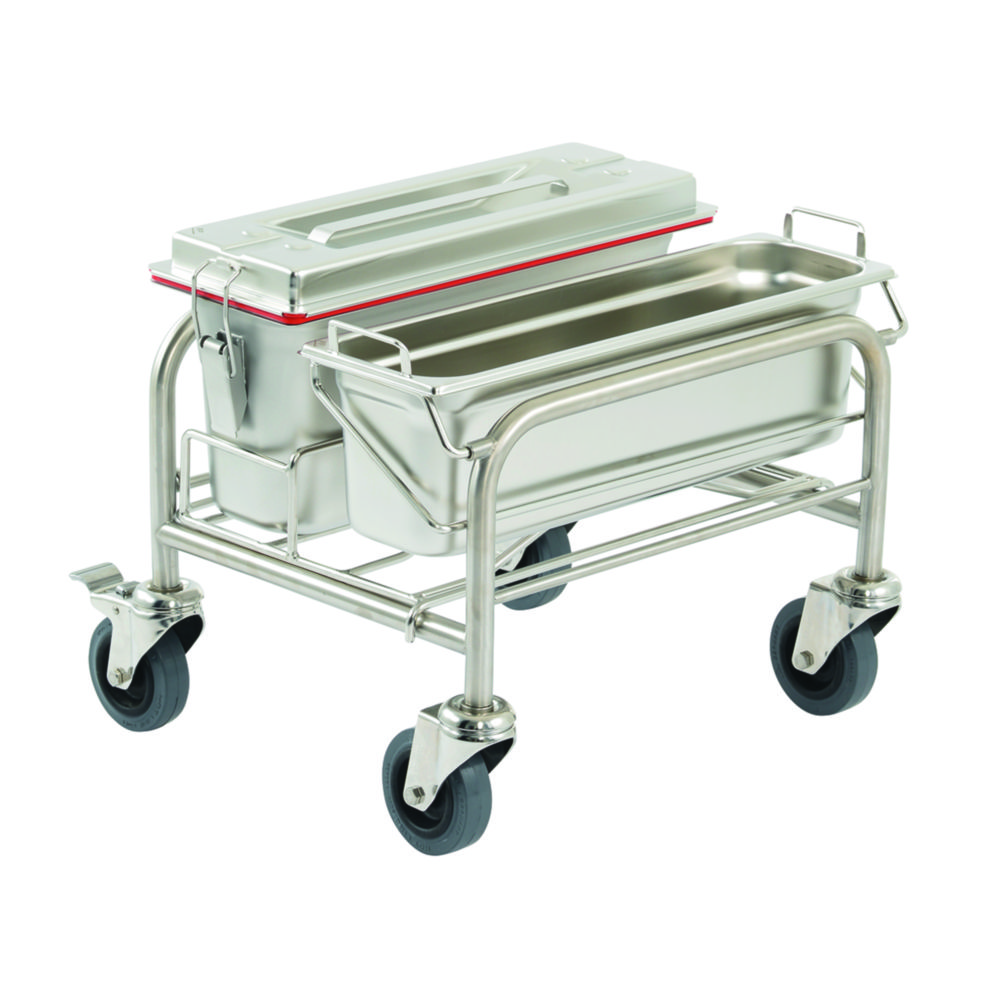 Cleaning trolleys Clino® CR mini EM-GMP1, stainless steel | Type: Clino® CR mini EM-GMP1
