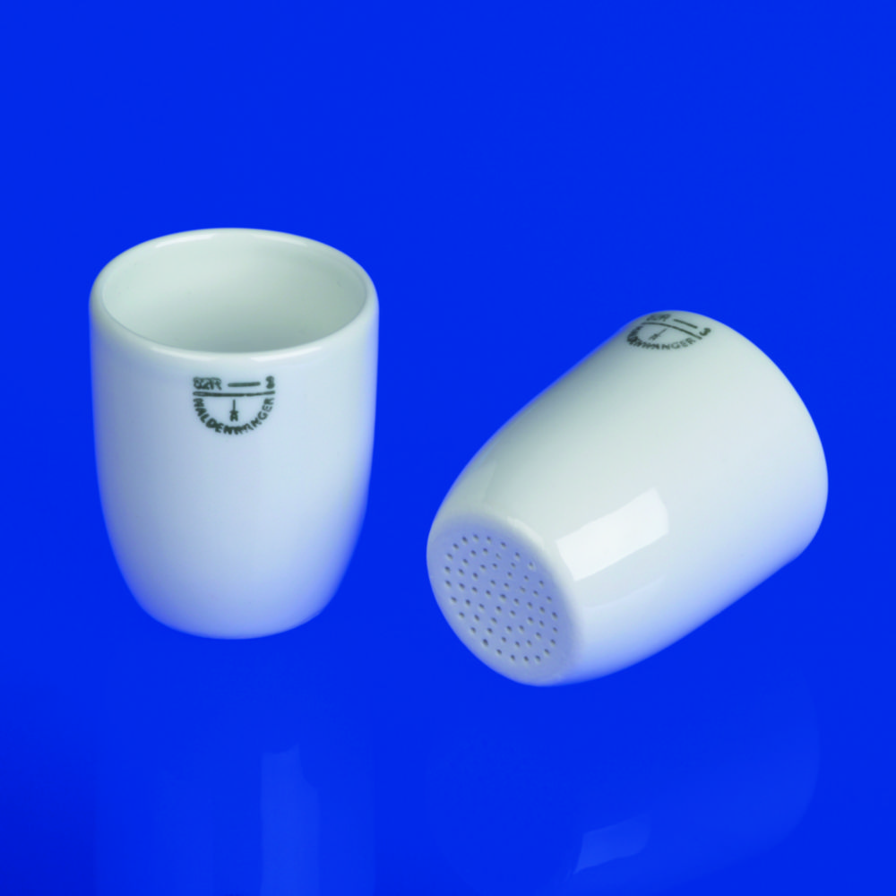 Gooch crucibles with perforated base, porcelain, tall shape | Nominal capacity: 25 ml